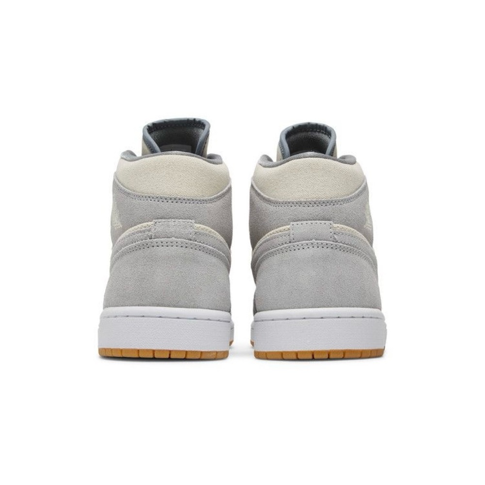 Nike Air Jordan 1 Mid SE ‘Coconut Milk Particle Grey’ Men’s Sneaker - Picture 4 of 5